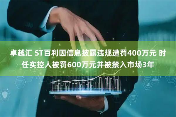 卓越汇 ST百利因信息披露违规遭罚400万元 时任实控人被罚600万元并被禁入市场3年