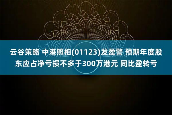 云谷策略 中港照相(01123)发盈警 预期年度股东应占净亏损不多于300万港元 同比盈转亏